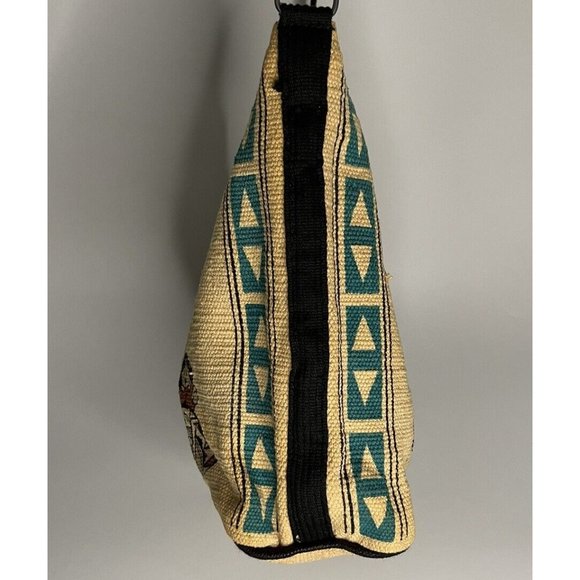 Storyteller Canvas Big Tote Bag Western Southwestern Native Ethnic Zip - Picture 4 of 12